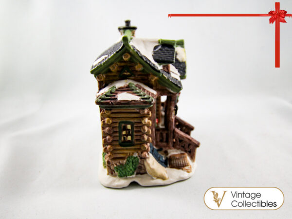 Vintage-Christmas-Village-Piece--Log-Cabin-L-side