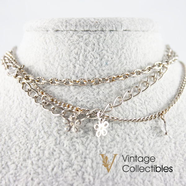 Silver Triple‑Chain Anklet – Layered Adjustable Anklet for Everyday Style